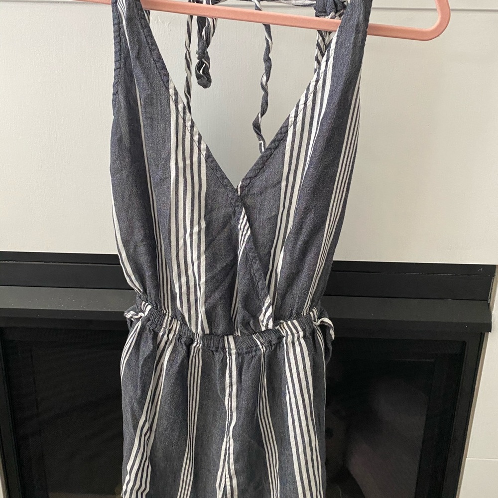 Navy & White Swim Coverup and romper